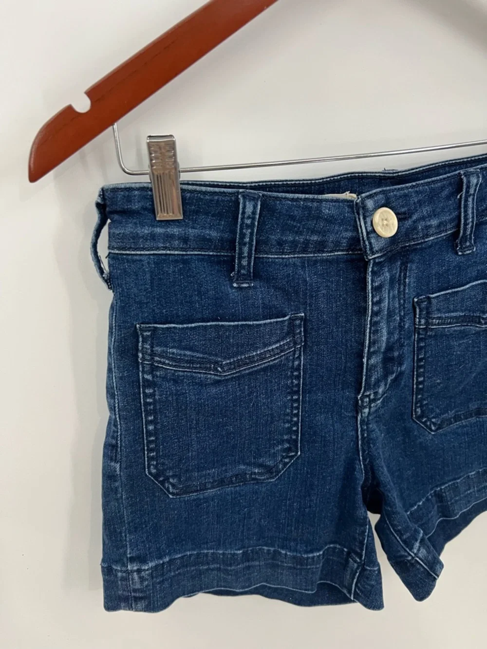 Anthropologie Pilcro & the Letterpress Women’s Dark Blue Denim Shorts - Picture 4 of 8